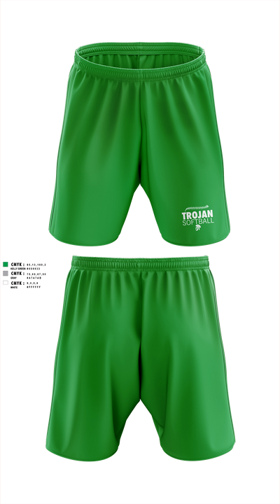 New Castle Trojans Athletic Shorts With Pockets - 3