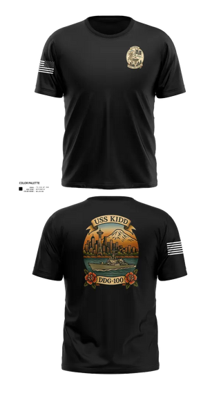 Short Sleeve Performance Shirt, USS Kidd, Navy, Teamtime, Team time, sublimation, custom sports apparel, team uniforms, spirit wear, spiritwear, sports uniforms, custom shirts, team store, custom team store, fundraiser sports, apparel fundraiser