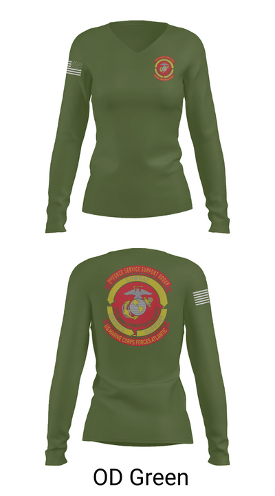 Det ‘A’ 2nd FSSG 3406269 Women's Long Sleeve V-neck Shirt - 57
