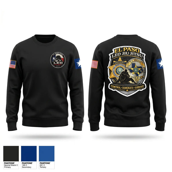 Crew Neck Sweatshirt, El Paso, Police, Teamtime, Team time, sublimation, custom sports apparel, team uniforms, spirit wear, spiritwear, sports uniforms, custom shirts, team store, custom team store, fundraiser sports, apparel fundraiser