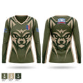 UWG. Wolves Women's Long Sleeve V-neck Shirt - 1