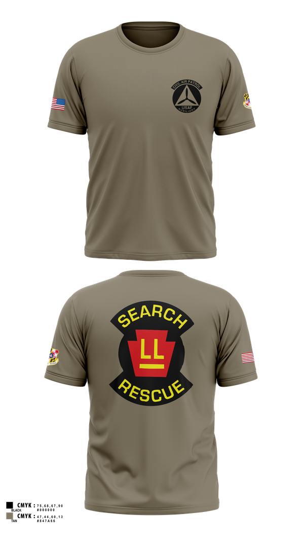 Old School Cotton Feel Shirt, Wicomico Composite Squadron, Air Force, Teamtime, Team time, sublimation, custom sports apparel, team uniforms, spirit wear, spiritwear, sports uniforms, custom shirts, team store, custom team store, fundraiser sports, apparel fundraiser
