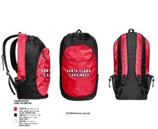 Gear Bag, Santa Clara Cardinals, Baseball, Teamtime, Team time, sublimation, custom sports apparel, team uniforms, spirit wear, spiritwear, sports uniforms, custom shirts, team store, custom team store, fundraiser sports, apparel fundraiser