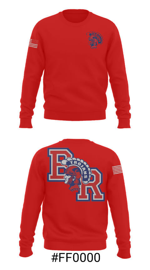 Crew Neck Sweatshirt, Bridgewater-Raynham Regional High School Basketball, Men's Basketball, Teamtime, Team time, sublimation, custom sports apparel, team uniforms, spirit wear, spiritwear, sports uniforms, custom shirts, team store, custom team store, fundraiser sports, apparel fundraiser
