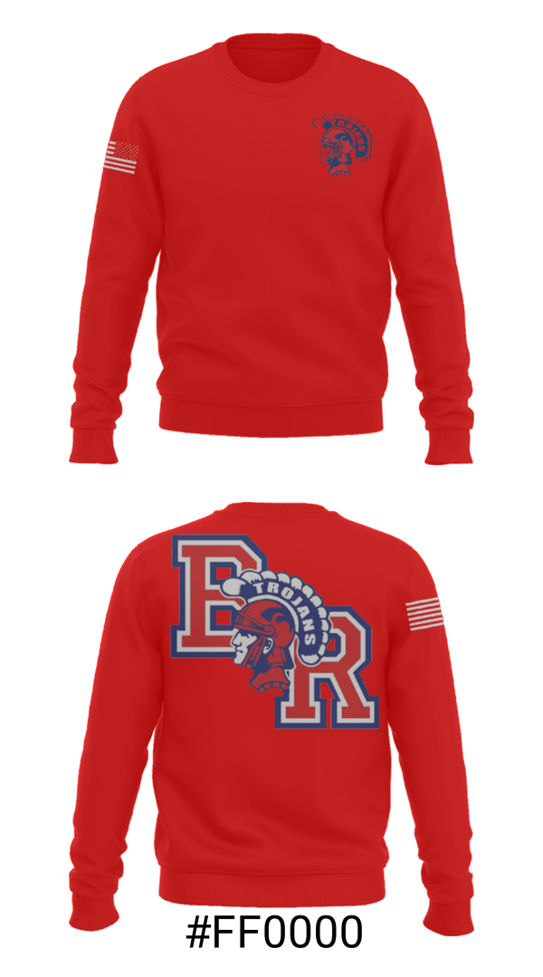 Crew Neck Sweatshirt, Bridgewater-Raynham Regional High School Basketball, Men's Basketball, Teamtime, Team time, sublimation, custom sports apparel, team uniforms, spirit wear, spiritwear, sports uniforms, custom shirts, team store, custom team store, fundraiser sports, apparel fundraiser