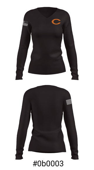 Women's Long Sleeve Vneck Shirt, Celina High School, Wrestling, Teamtime, Team time, sublimation, custom sports apparel, team uniforms, spirit wear, spiritwear, sports uniforms, custom shirts, team store, custom team store, fundraiser sports, apparel fundraiser