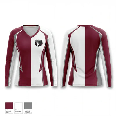 St. Richard’s Bulldogs 72036269 Women's Long Sleeve V-neck Shirt - 1
