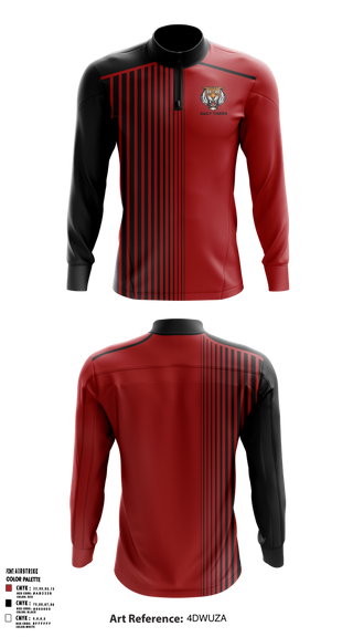 Quarter Zip Jacket, Daily Tigers, , Teamtime, Team time, sublimation, custom sports apparel, team uniforms, spirit wear, spiritwear, sports uniforms, custom shirts, team store, custom team store, fundraiser sports, apparel fundraiser