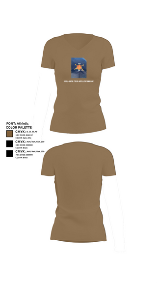 Womens Short Sleeve Vneck Shirt, HHB, 428th Field Artillery Brigade, , Teamtime, Team time, sublimation, custom sports apparel, team uniforms, spirit wear, spiritwear, sports uniforms, custom shirts, team store, custom team store, fundraiser sports, apparel fundraiser