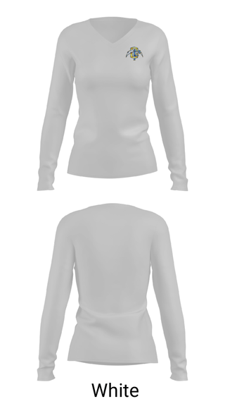 Women's Long Sleeve Vneck Shirt, Calhoun Falls Charter High School, Spirit Store, Teamtime, Team time, sublimation, custom sports apparel, team uniforms, spirit wear, spiritwear, sports uniforms, custom shirts, team store, custom team store, fundraiser sports, apparel fundraiser