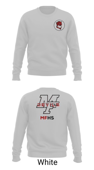 Crew Neck Sweatshirt, Marion Franklin lady Red Devils, Women's Basketball, Teamtime, Team time, sublimation, custom sports apparel, team uniforms, spirit wear, spiritwear, sports uniforms, custom shirts, team store, custom team store, fundraiser sports, apparel fundraiser
