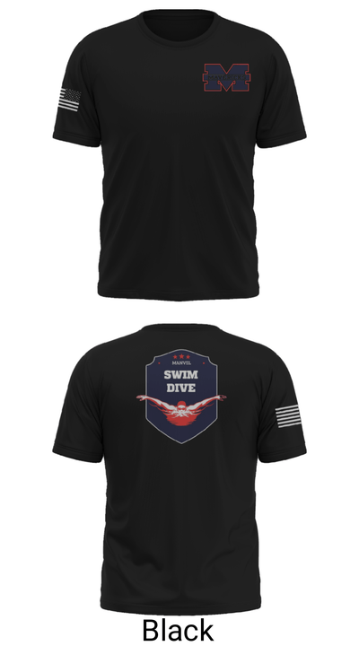 Manvel High School Swimming 12453838 Short Sleeve Performance Shirt - 12