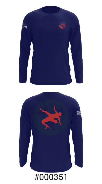 Tennessee Aau Wrestling 56091199 Long Sleeve Performance Shirt - 18