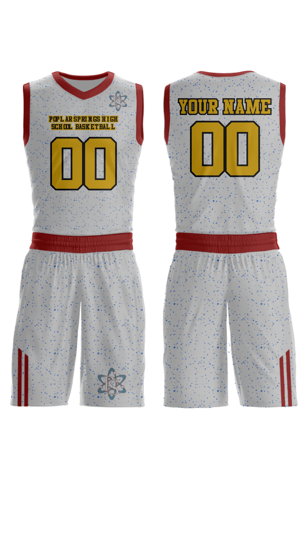 Womens Reversible Basketball Jersey, Poplar Springs High School Basketball, Women's Basketball, Teamtime, Team time, sublimation, custom sports apparel, team uniforms, spirit wear, spiritwear, sports uniforms, custom shirts, team store, custom team store, fundraiser sports, apparel fundraiser
