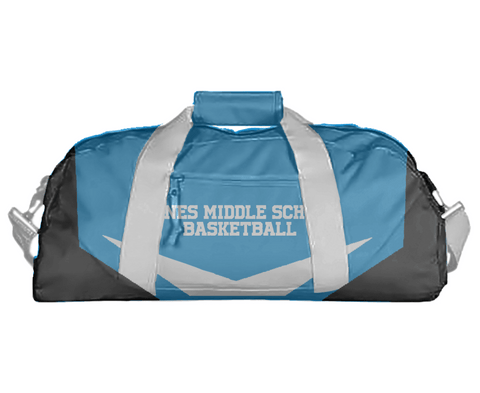 Duffle Bag, Jones Middle School Basketball, Men's Basketball, Teamtime, Team time, sublimation, custom sports apparel, team uniforms, spirit wear, spiritwear, sports uniforms, custom shirts, team store, custom team store, fundraiser sports, apparel fundraiser