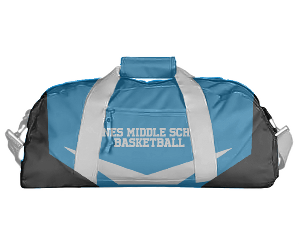 Duffle Bag, Jones Middle School Basketball, Men's Basketball, Teamtime, Team time, sublimation, custom sports apparel, team uniforms, spirit wear, spiritwear, sports uniforms, custom shirts, team store, custom team store, fundraiser sports, apparel fundraiser