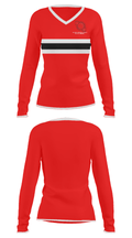 Schrum Memorial Middle School Basketball 18453247 Women's Long Sleeve V-neck Shirt - 33