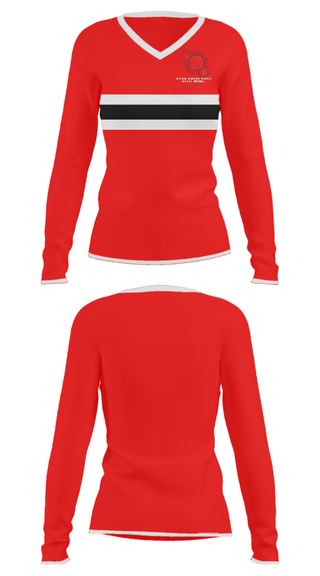 Women's Long Sleeve Vneck Shirt, Schrum Memorial Middle School Basketball, Men's Basketball, Teamtime, Team time, sublimation, custom sports apparel, team uniforms, spirit wear, spiritwear, sports uniforms, custom shirts, team store, custom team store, fundraiser sports, apparel fundraiser