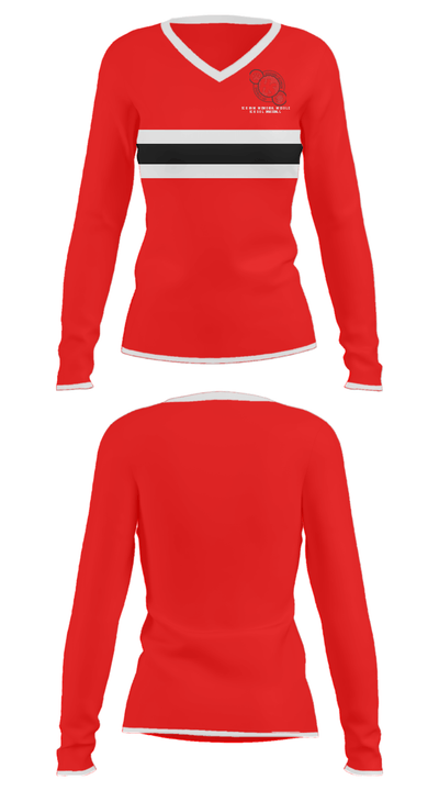 Schrum Memorial Middle School Basketball 18453247 Women's Long Sleeve V-neck Shirt - 33