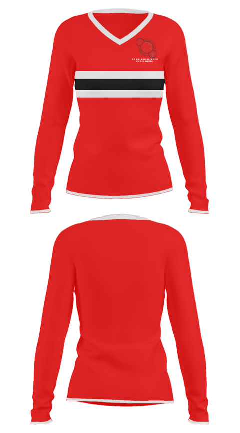 Women's Long Sleeve Vneck Shirt, Schrum Memorial Middle School Basketball, Men's Basketball, Teamtime, Team time, sublimation, custom sports apparel, team uniforms, spirit wear, spiritwear, sports uniforms, custom shirts, team store, custom team store, fundraiser sports, apparel fundraiser