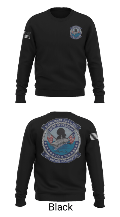 USS GEORGE WASHINGTON CVN-73 87107086 Crew Neck Sweatshirt - 18