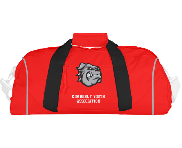 Duffle Bag, Kimberly Youth Association, Men's Basketball, Teamtime, Team time, sublimation, custom sports apparel, team uniforms, spirit wear, spiritwear, sports uniforms, custom shirts, team store, custom team store, fundraiser sports, apparel fundraiser
