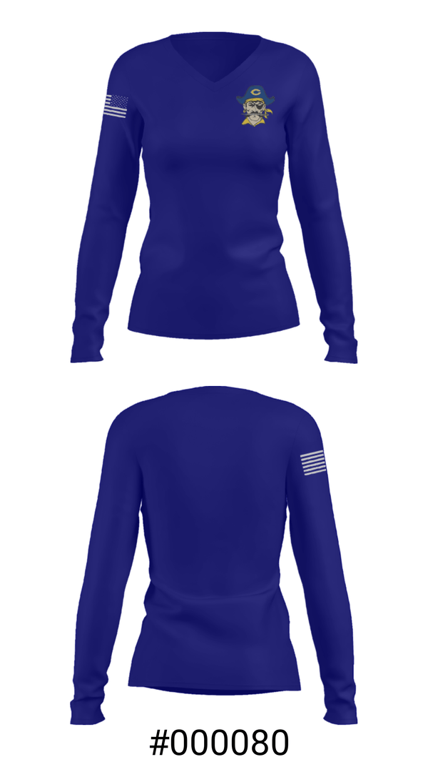 Women's Long Sleeve Vneck Shirt, Crookston High School Ice Hockey, Ice Hockey, Teamtime, Team time, sublimation, custom sports apparel, team uniforms, spirit wear, spiritwear, sports uniforms, custom shirts, team store, custom team store, fundraiser sports, apparel fundraiser
