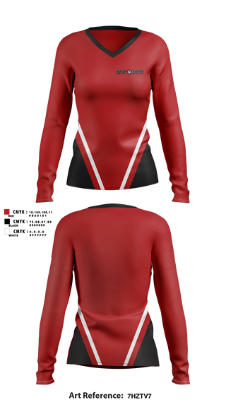 Womens Long Sleeve Vneck Shirt, Storm, Women's Soccer, Teamtime, Team time, sublimation, custom sports apparel, team uniforms, spirit wear, spiritwear, sports uniforms, custom shirts, team store, custom team store, fundraiser sports, apparel fundraiser