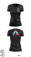 F- Squad East 96040279 Women's Short Sleeve V-neck Shirt - 7