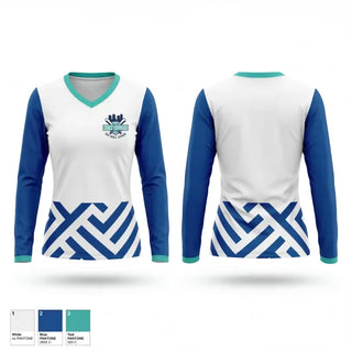 Womens Long Sleeve Vneck Shirt, NewSouth Softball League, , Teamtime, Team time, sublimation, custom sports apparel, team uniforms, spirit wear, spiritwear, sports uniforms, custom shirts, team store, custom team store, fundraiser sports, apparel fundraiser