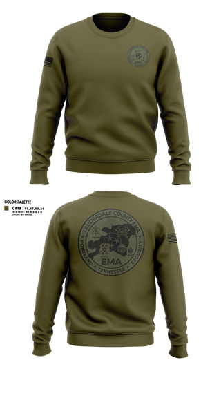 Crew Neck Sweatshirt, Lauderdale County Emergency Management Homeland Securtiy, Fire Department, Teamtime, Team time, sublimation, custom sports apparel, team uniforms, spirit wear, spiritwear, sports uniforms, custom shirts, team store, custom team store, fundraiser sports, apparel fundraiser