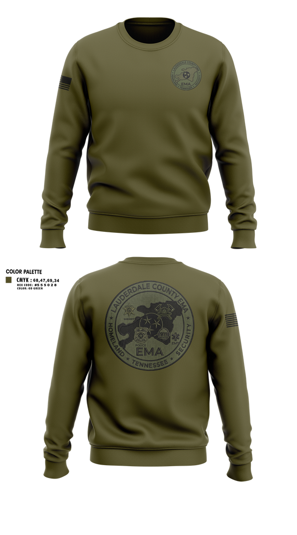 Crew Neck Sweatshirt, Lauderdale County Emergency Management Homeland Securtiy, Fire Department, Teamtime, Team time, sublimation, custom sports apparel, team uniforms, spirit wear, spiritwear, sports uniforms, custom shirts, team store, custom team store, fundraiser sports, apparel fundraiser
