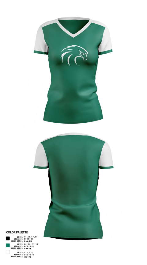 Womens Short Sleeve Vneck Shirt, NSU Riverhawks Football, , Teamtime, Team time, sublimation, custom sports apparel, team uniforms, spirit wear, spiritwear, sports uniforms, custom shirts, team store, custom team store, fundraiser sports, apparel fundraiser