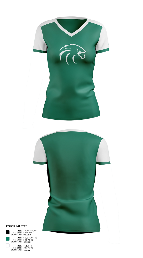 Womens Short Sleeve Vneck Shirt, NSU Riverhawks Football, , Teamtime, Team time, sublimation, custom sports apparel, team uniforms, spirit wear, spiritwear, sports uniforms, custom shirts, team store, custom team store, fundraiser sports, apparel fundraiser
