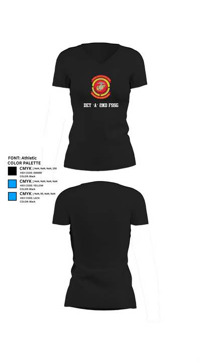 Det ‘A’ 2nd FSSG 3406269 Women's Short Sleeve V-neck Shirt - 24