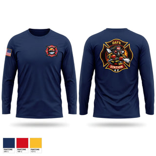 Long Sleeve Performance Shirt, Dona Ana fire Rescue Station 42, Fire Department, Teamtime, Team time, sublimation, custom sports apparel, team uniforms, spirit wear, spiritwear, sports uniforms, custom shirts, team store, custom team store, fundraiser sports, apparel fundraiser