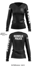Denville Detective Bureau 66822741 Women's Long Sleeve V-neck Shirt - 1