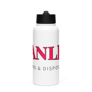 Hanley Hauling & disposal Co 9760700 Stainless Steel Water Bottle with a Straw Lid