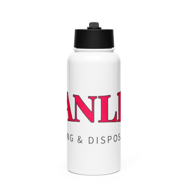Hanley Hauling & disposal Co 9760700 Stainless Steel Water Bottle with a Straw Lid