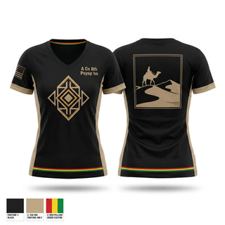 Womens Short Sleeve Vneck Shirt, A Co 8th Psyop bn, Army, Teamtime, Team time, sublimation, custom sports apparel, team uniforms, spirit wear, spiritwear, sports uniforms, custom shirts, team store, custom team store, fundraiser sports, apparel fundraiser