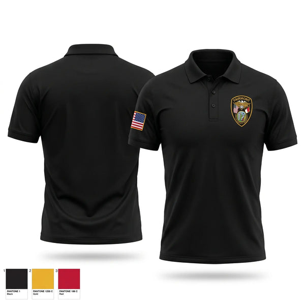 Short Sleeve Performance Polo, Fairmont Police Department, Police, Teamtime, Team time, sublimation, custom sports apparel, team uniforms, spirit wear, spiritwear, sports uniforms, custom shirts, team store, custom team store, fundraiser sports, apparel fundraiser