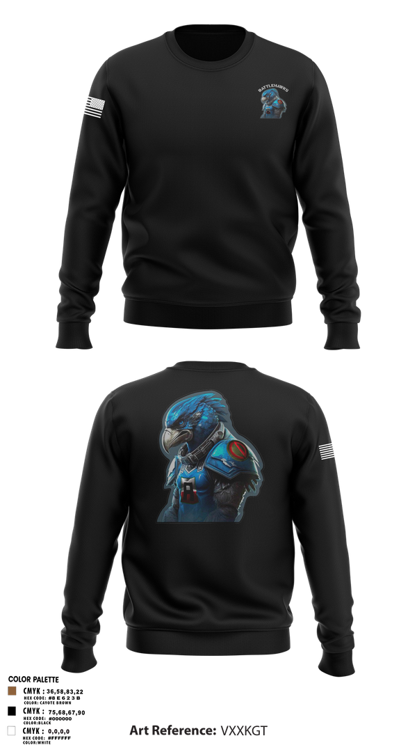 Crew Neck Sweatshirt, Battlehawks, , Teamtime, Team time, sublimation, custom sports apparel, team uniforms, spirit wear, spiritwear, sports uniforms, custom shirts, team store, custom team store, fundraiser sports, apparel fundraiser