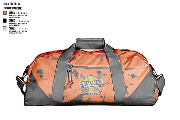 Duffle Bag, Hammahs, Softball, Teamtime, Team time, sublimation, custom sports apparel, team uniforms, spirit wear, spiritwear, sports uniforms, custom shirts, team store, custom team store, fundraiser sports, apparel fundraiser