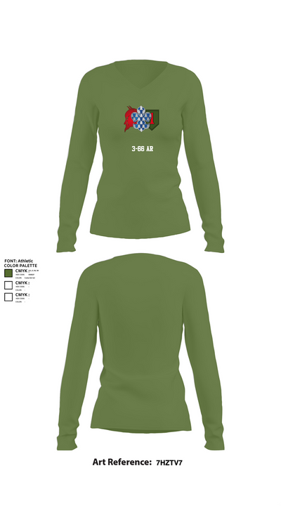 3-66 AR 33931527 Women's Long Sleeve V-neck Shirt - 42