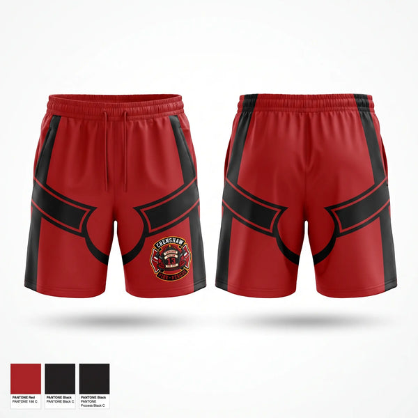 Athletic Shorts With Pockets, Crenshaw, Fire Department, Teamtime, Team time, sublimation, custom sports apparel, team uniforms, spirit wear, spiritwear, sports uniforms, custom shirts, team store, custom team store, fundraiser sports, apparel fundraiser