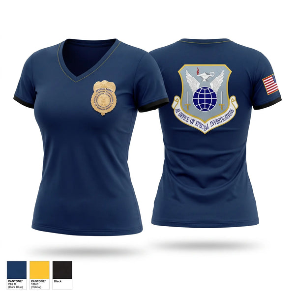 Womens Short Sleeve Vneck Shirt, OSI DET 812, Police, Teamtime, Team time, sublimation, custom sports apparel, team uniforms, spirit wear, spiritwear, sports uniforms, custom shirts, team store, custom team store, fundraiser sports, apparel fundraiser