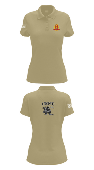 Womens Short Sleeve Performance Polo, 1st Bn 2mar 2nd MarDiv, , Teamtime, Team time, sublimation, custom sports apparel, team uniforms, spirit wear, spiritwear, sports uniforms, custom shirts, team store, custom team store, fundraiser sports, apparel fundraiser