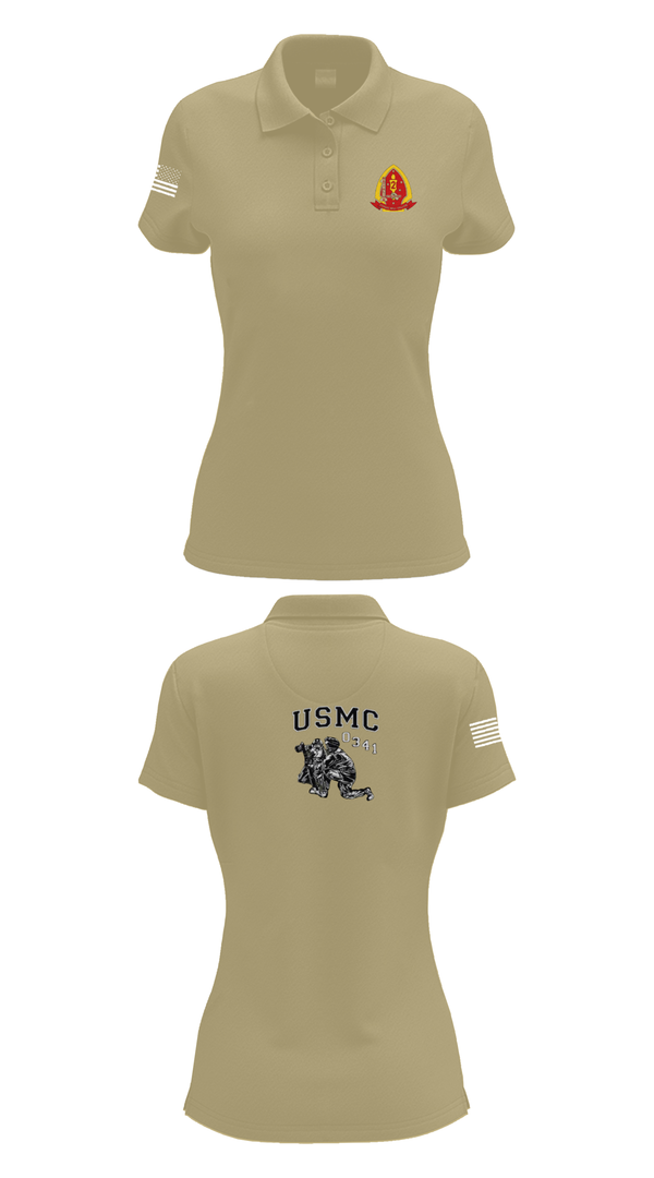 Womens Short Sleeve Performance Polo, 1st Bn 2mar 2nd MarDiv, , Teamtime, Team time, sublimation, custom sports apparel, team uniforms, spirit wear, spiritwear, sports uniforms, custom shirts, team store, custom team store, fundraiser sports, apparel fundraiser