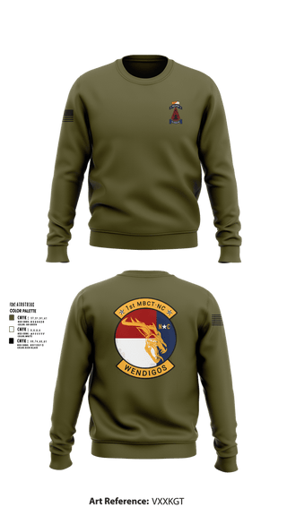 Crew Neck Sweatshirt, 1MBCT, Army, Teamtime, Team time, sublimation, custom sports apparel, team uniforms, spirit wear, spiritwear, sports uniforms, custom shirts, team store, custom team store, fundraiser sports, apparel fundraiser