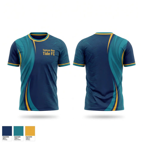 Short Sleeve Performance Shirt, Tampa Bay Tide FC, Men's Soccer, Teamtime, Team time, sublimation, custom sports apparel, team uniforms, spirit wear, spiritwear, sports uniforms, custom shirts, team store, custom team store, fundraiser sports, apparel fundraiser